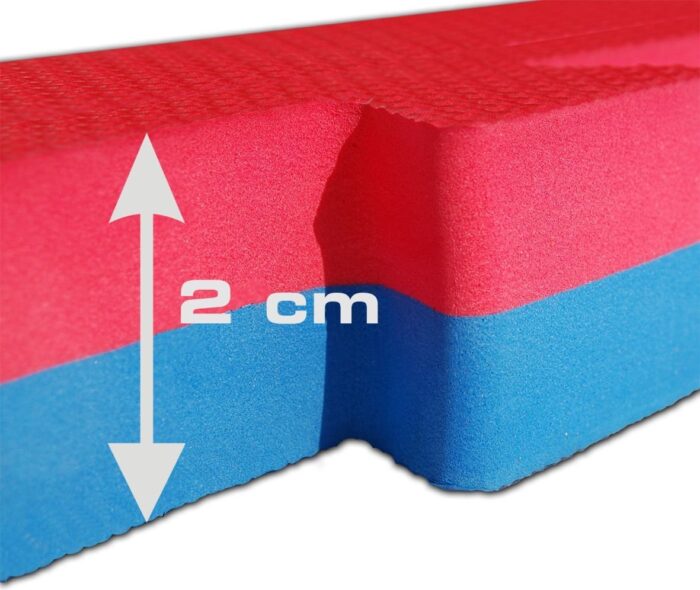 Treningsmatte med sikkerhetssertifikat - 1 x 1 m Puzzle - Tatami 2 cm