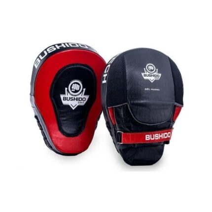 Plethandsker - mitts - thai pads 100% naturlig skinn med gel Bushido