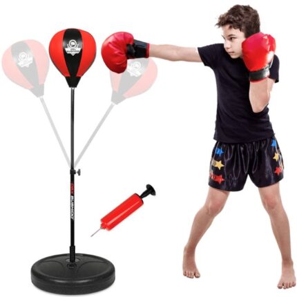 Stående boxing punching ball for barn 72-102cm Bushido rød