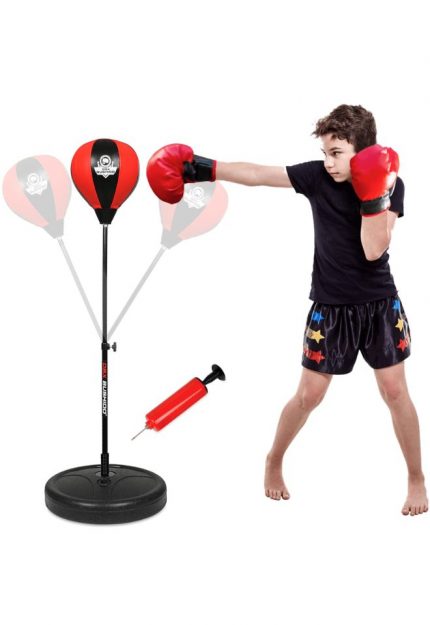 Standing boxing punching ball for children 72-102cm Bushido red