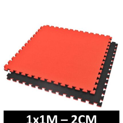 Treningsmatte med sikkerhetssertifikat - 1x1m Puzzle - Tatami 2cm