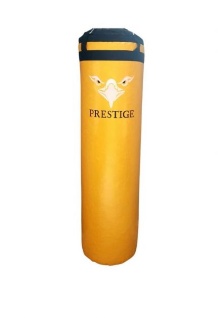 Profesjonell boksesekk gul 120x35cm - 32kg Prestige - maskin fylt