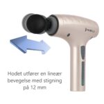 Massasjepistol med 4 utskiftbare spisser - gull