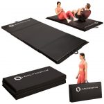 Gymnastikkmadrass 240cm x 120cm x 5cm sammenleggbare - svart gymnastikkmatte
