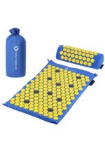 Spikermatte sett for massasje regenerering akupressur blå-gul