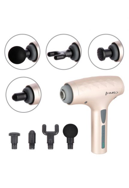Massage gun with 4 replaceable tips - gold