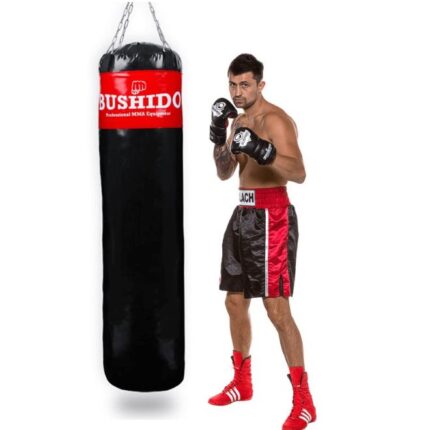 Boksesekk uten fyll Bushido 180 x 40 cm + kjede