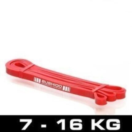 Treningsbånd PowerBand 13 - Forsterket treningsgummi DBX BUSHIDO rød 7-16 KG