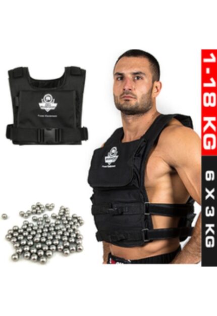 Weight vest 18 kg (6 x 3 kg) loaded vest with weight - weight vest
