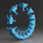 Smart hula hoop med Vektball – Justerbar blå