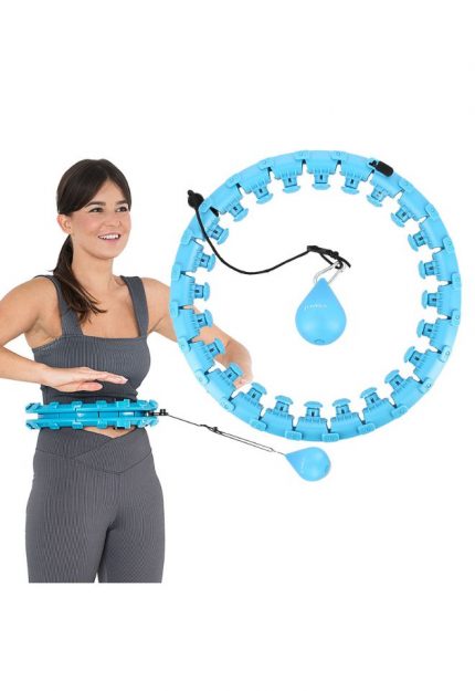 Smart hula hoop with Weight Ball - Adjustable blue