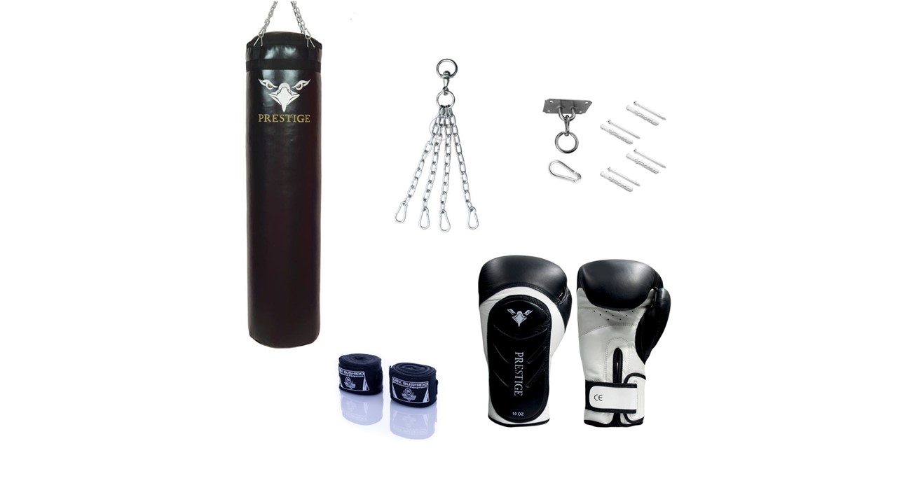 Komplett boksesett Gym Pro Unique 120cm 32kg Prestige