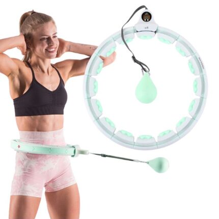 Smart hula hoop med Vektball - Justerbar grønn med LCD-teller