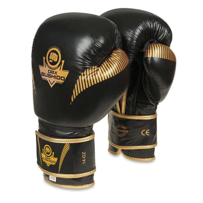Boksehansker i skinn gull Gold leather boxing gloves