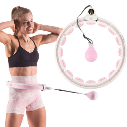 Smart hula hoop med Vektball – Justerbar pink med LCD-teller