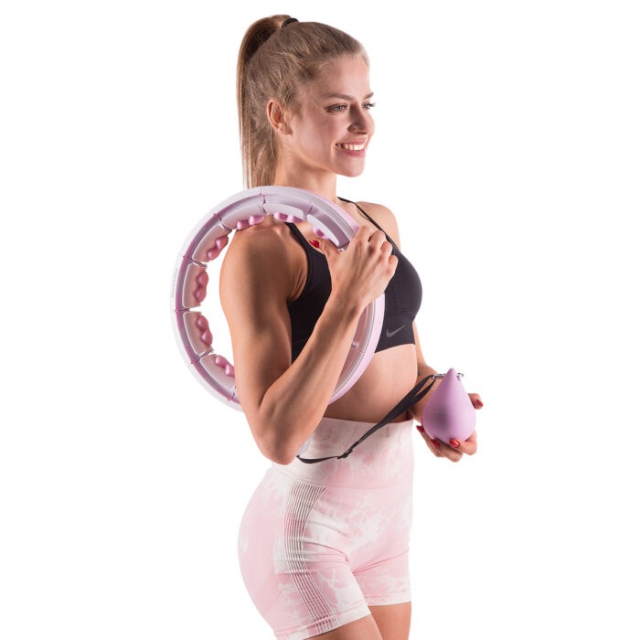 Smart hula hoop med Vektball – Justerbar pink med LCD-teller