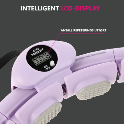 Smart hula hoop med Vektball – Justerbar lilla lcd teller Smart hula hoop with Weight Ball - Adjustable purple lcd display
