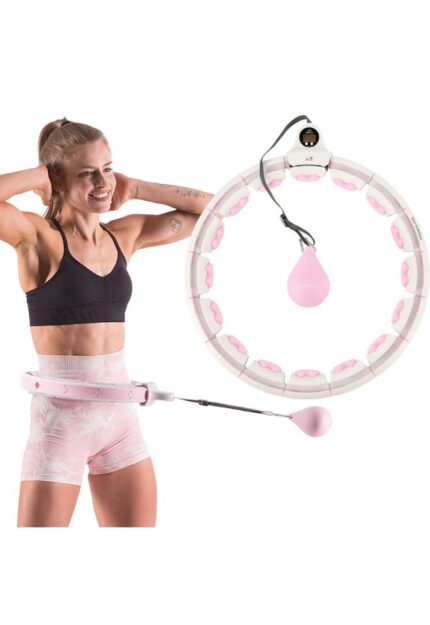 Smart hula hoop med Vektball – Justerbar pink med LCD-teller