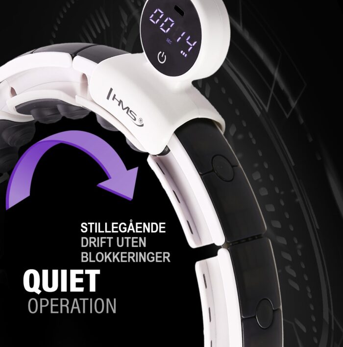 HHM16 Hula hoop hvit med magneter og vekt + teller HMS
