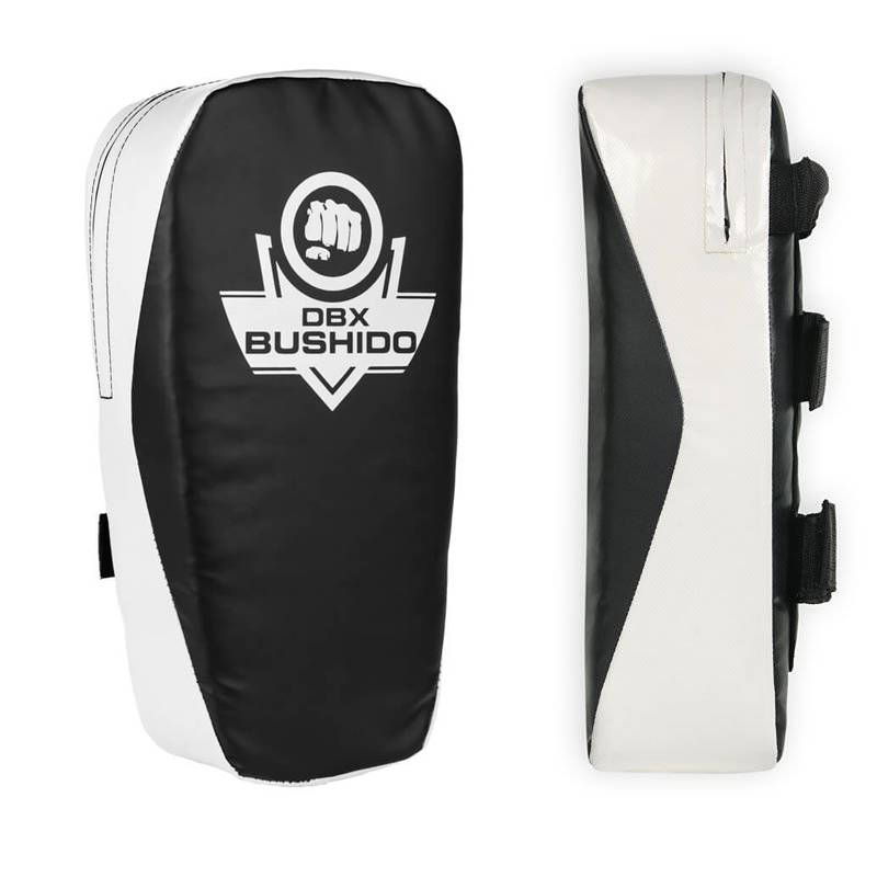 Thai mitts TPAO – muay thai kickboxing Bushido 42cm hvite white