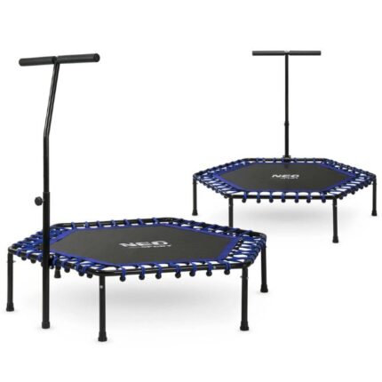 Fitness trampoline med håndtak 127 cm - sekskantet rød