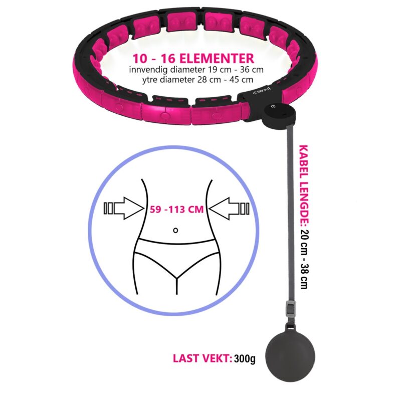 HHM16 Magnetisk Rockering med vekt rosa-svart HHM16 Magnetisk Rockering med vekt rosa-svart