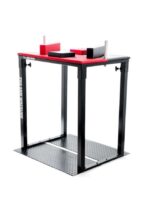 Håndbak bord med metall gulv i syntetisk skinn produktbilde