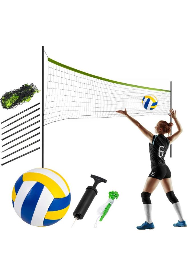 Nett og ramme for volleyball og badminton - 570 cm