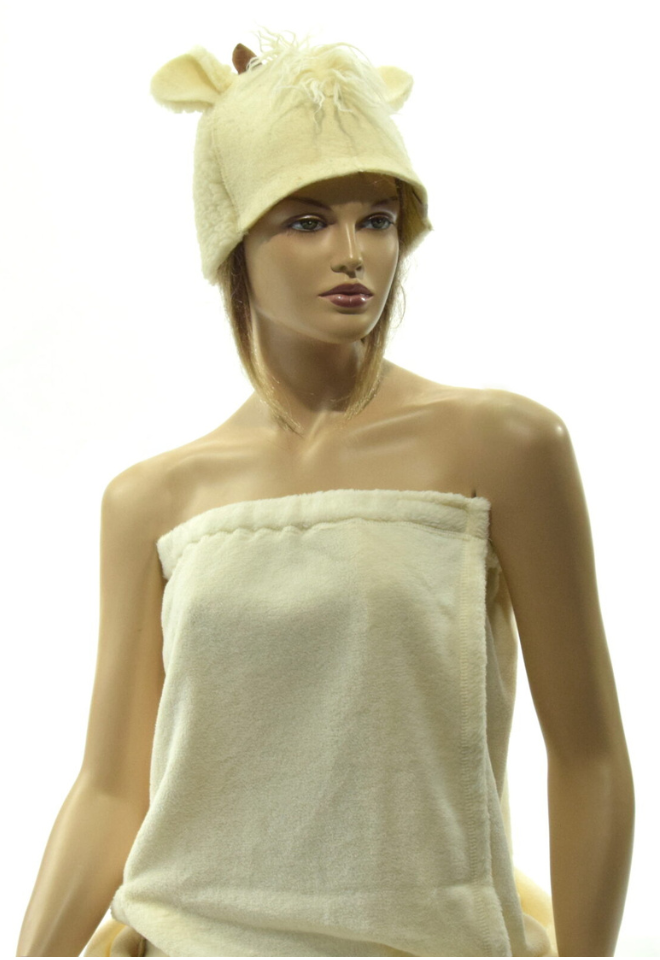 Badstue for dame SETT - sauna tilbehør 4-delt produktbilde