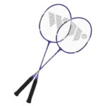 bilde 2 - ALUMTEC 4466 BADMONTON RACKERS SET PURPLE 2 PCS + 3 PCS SHUTTLECKS +NET + LINES VISKE