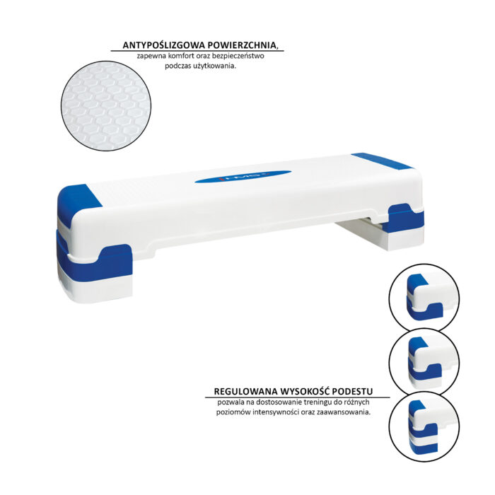 bilde 10 - AS005 AEROBIC STEP HMS (hvitt-blå)