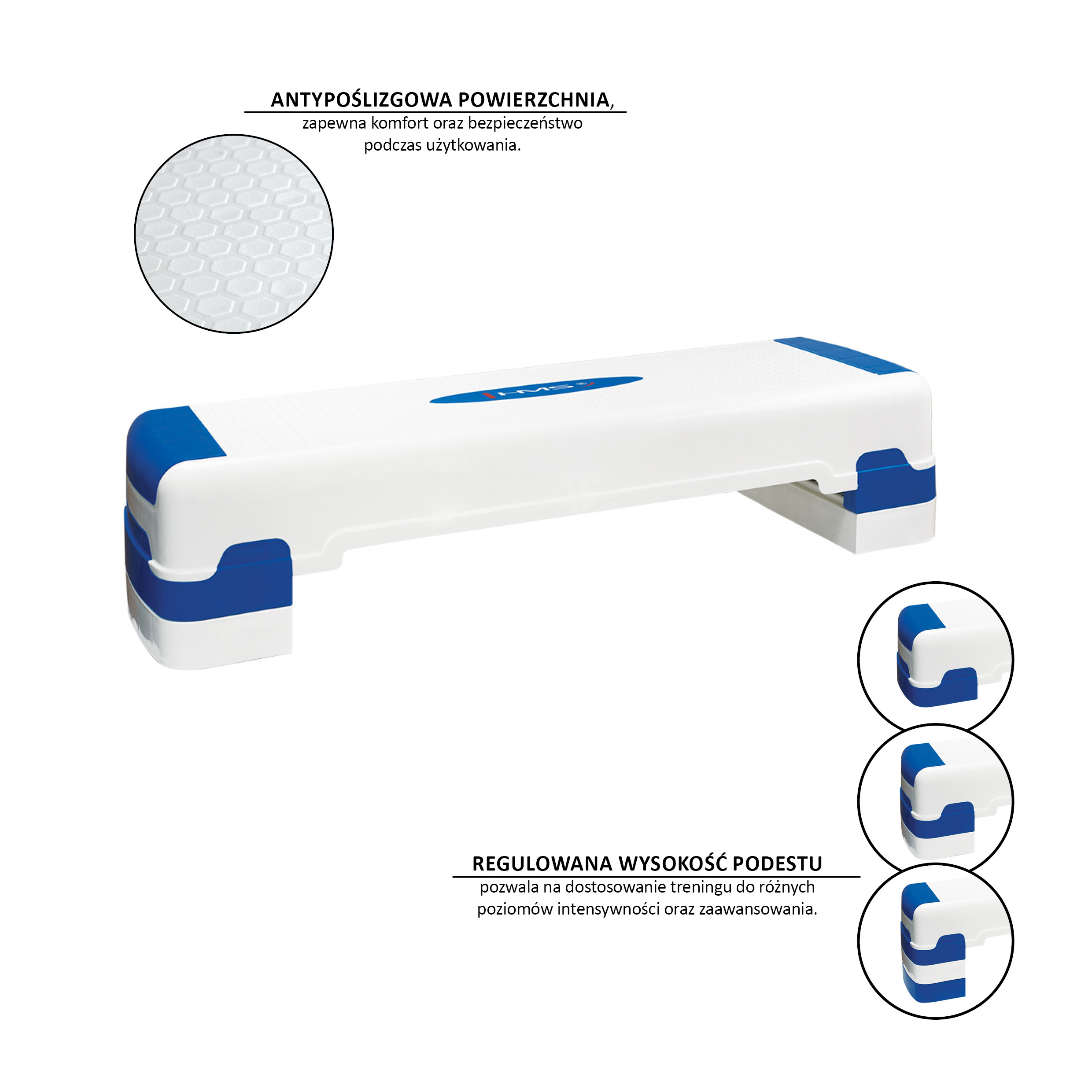 bilde 10 - AS005 AEROBIC STEP HMS (hvitt-blå)