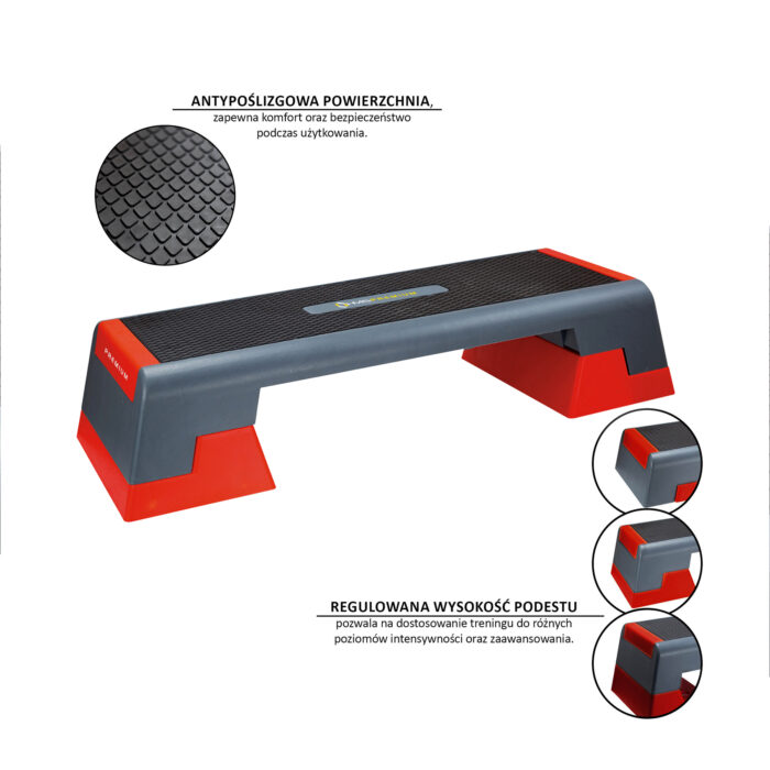 bilde 10 - AS007 BLACK/RED AEROBIC STEP HMS PREMIUM