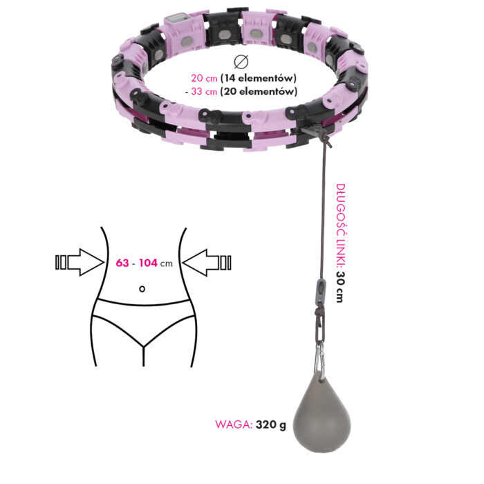 bilde 3 - FH04 VIOLET/BLACK HULA HOP MED VEKT OG KONTOR