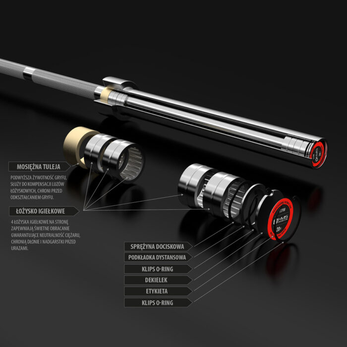 bilde 10 - GO700 OLYMPIC BAR 220CM med LOKK JAW HMS