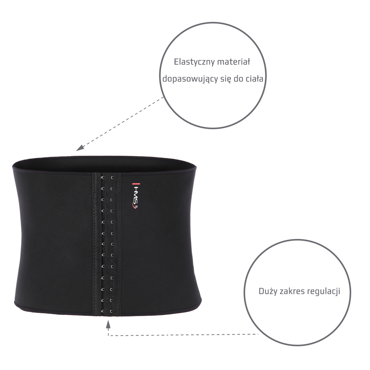 bilde 8 - GR222 BLACK STORLE L/XL NEOPNY SLIMMING BELT HMS