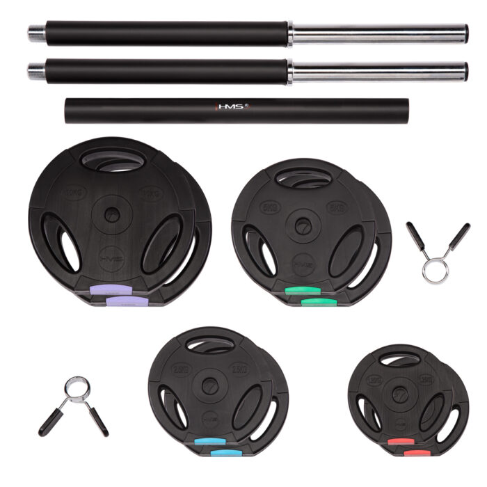 bilde 3 - GSP40 ADJUSTABELL BARBELL med COMPOSITE PLATES 42 KG HMS