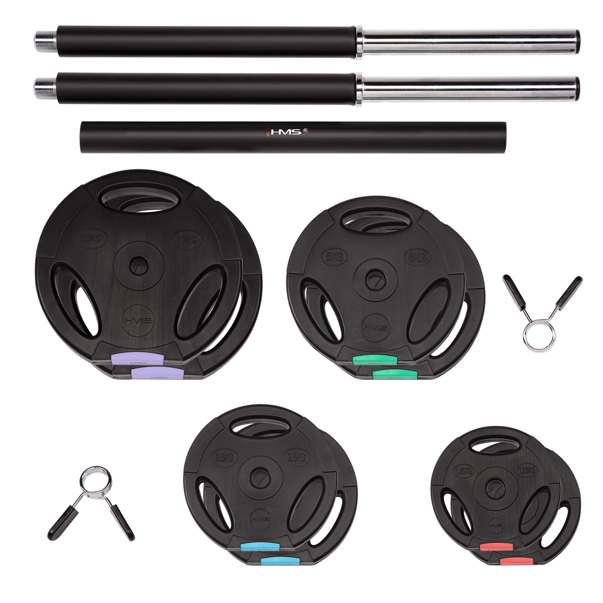 bilde 3 - GSP40 ADJUSTABELL BARBELL med COMPOSITE PLATES 42 KG HMS