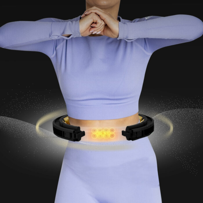 bilde 10 - SET HULA HOOP HHM13 BLACK/GOLD MED VEKT OG COUNTER HMS + WAIST SUPPOSED BR163 BLACK EN STORLEK