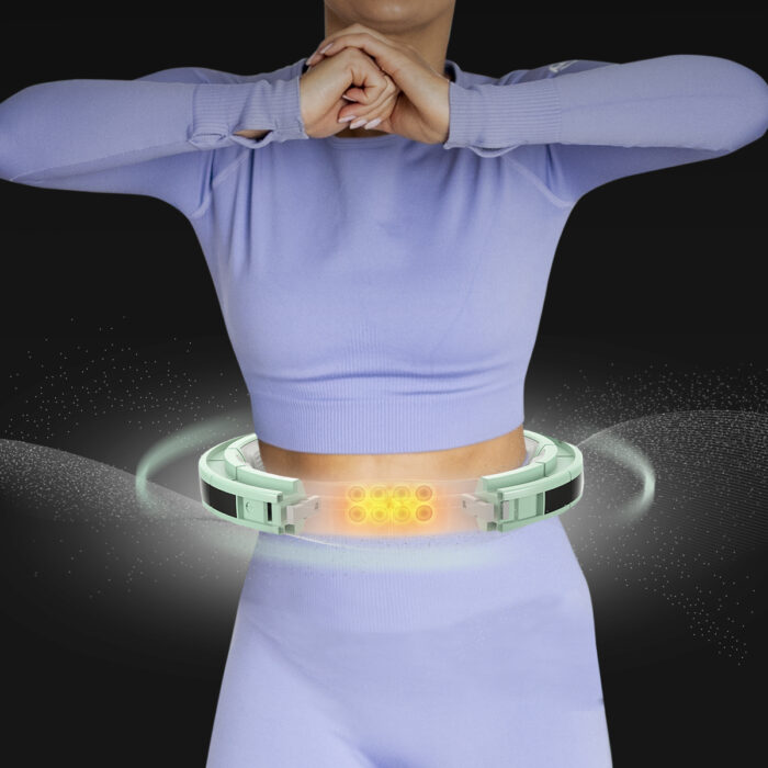 bilde 10 - SET HULA HOOP MAGNETIC GREEN HHM13 Med VEKT + COUNTER HMS + WAIST SUPPORT BR163 RED