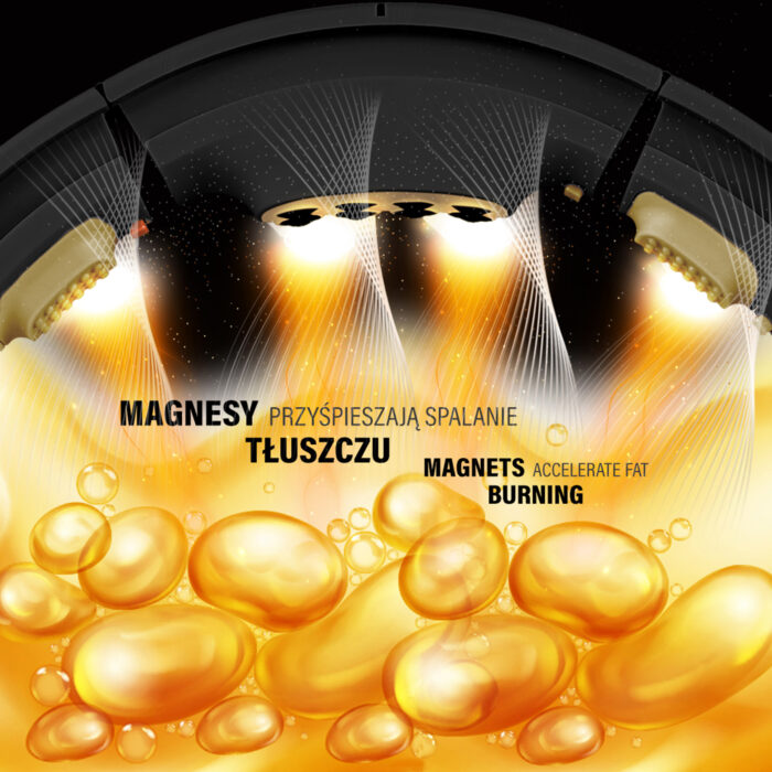 bilde 4 - HHM13 NEW HULA HOOP BLACK/GOLD MAGNETIC MED VEKT + COUNTOR HMS