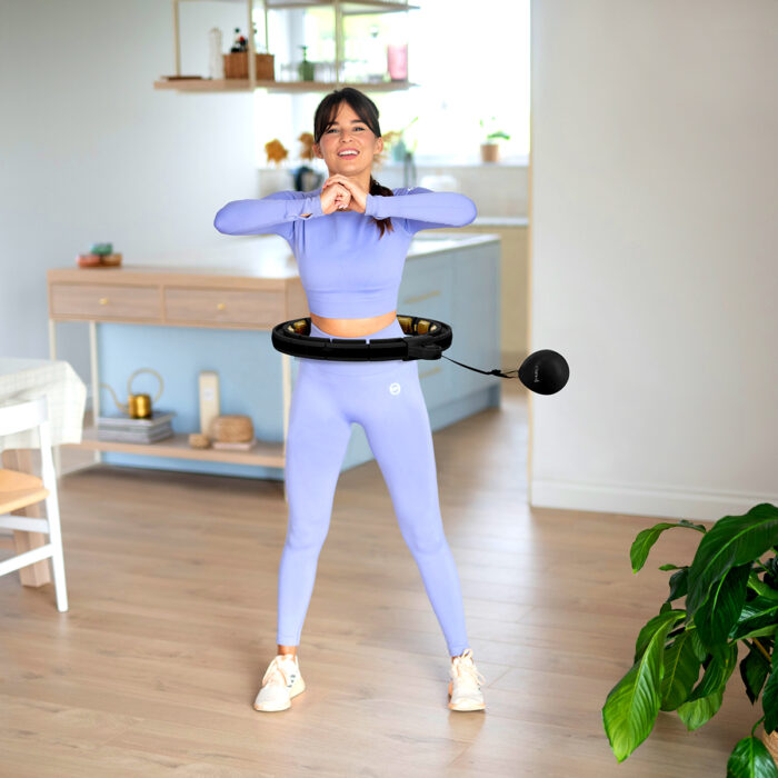 bilde 9 - HHM13 NEW HULA HOOP BLACK/GOLD MAGNETIC MED VEKT + COUNTOR HMS