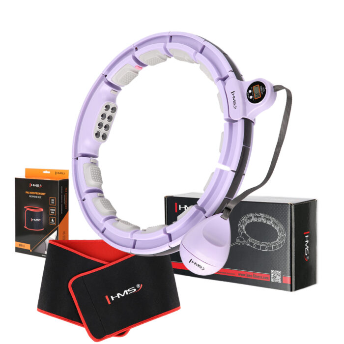 bilde 1 - SET HULA HOOP MAGNETIC VIOLET HHM13 Med VEKT + COUNTER HMS + WAIST SUPPORT BR163 RED