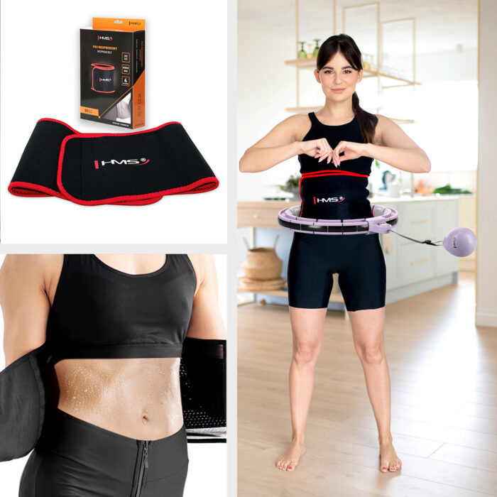 bilde 2 - SET HULA HOOP MAGNETIC VIOLET HHM13 Med VEKT + COUNTER HMS + WAIST SUPPORT BR163 RED