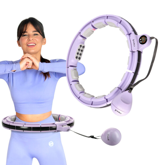 bilde 3 - SET HULA HOOP MAGNETIC VIOLET HHM13 Med VEKT + COUNTER HMS + WAIST SUPPORT BR163 RED
