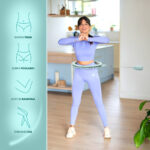 bilde 7 - SET HULA HOOP MAGNETIC GREEN HHM14 med VEKT + COUNTER HMS + WAIST SUPPORT BR163 BLACK
