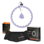 bilde 1 - SET HULA HOOP MAGNETIC VIOLET HHM14 med VEKT + COUNTER HMS + WAIST SUPPORT BR163 BLACK