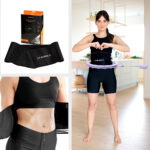 bilde 2 - SET HULA HOOP MAGNETIC VIOLET HHM14 med VEKT + COUNTER HMS + WAIST SUPPORT BR163 BLACK