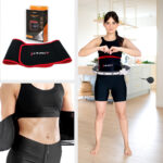 bilde 2 - SET HULA HOOP MAGNETIC BLACK HHM15 med VEKT + COUNTER HMS + WAIST SUPPORT BR163 RED