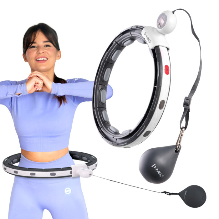 bilde 3 - SET HULA HOOP MAGNETIC BLACK HHM15 med VEKT + COUNTER HMS + WAIST SUPPORT BR163 RED